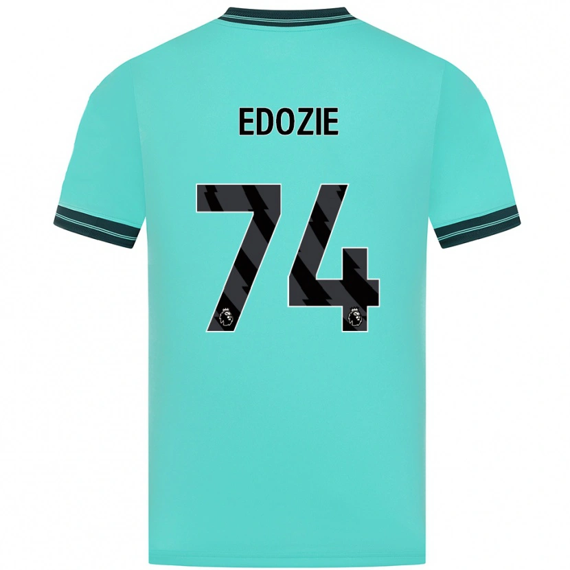 Danxen Enfant Maillot Tom Edozie #74 Bleu Ciel Vert Tenues Extérieur 2025/26 T-Shirt