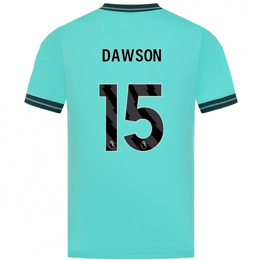 Danxen Enfant Maillot Craig Dawson #15 Bleu Ciel Vert Tenues Extérieur 2025/26 T-Shirt