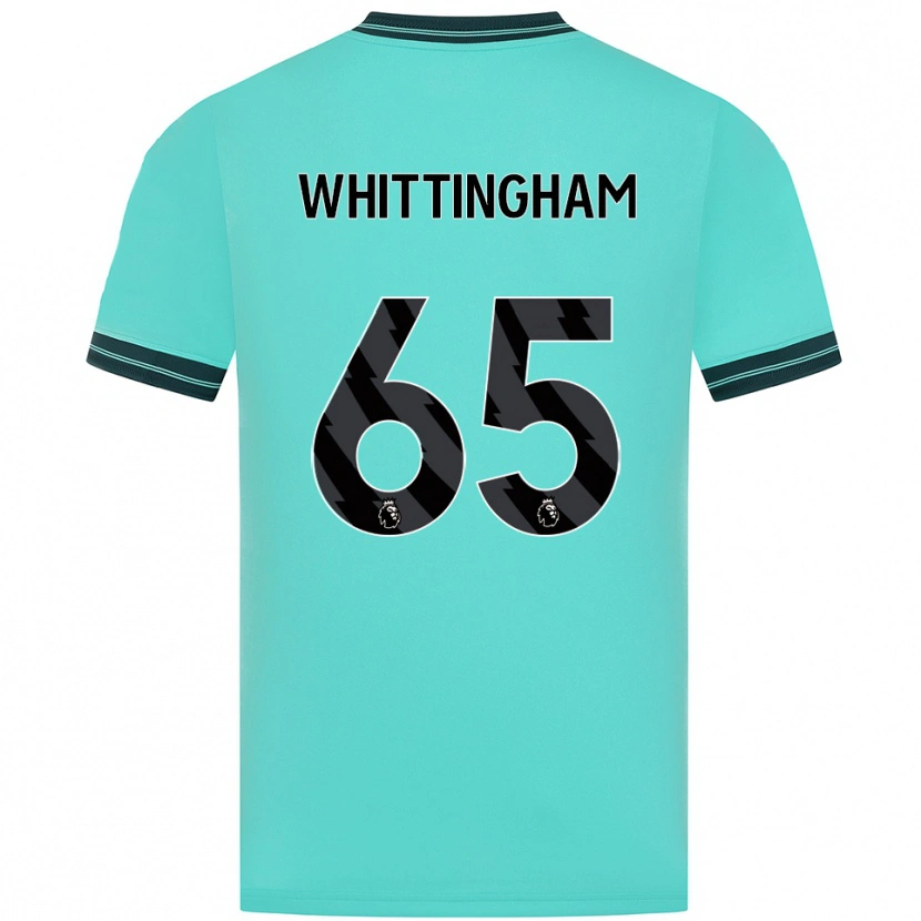 Danxen Enfant Maillot Matthew Whittingham #65 Bleu Ciel Vert Tenues Extérieur 2025/26 T-Shirt