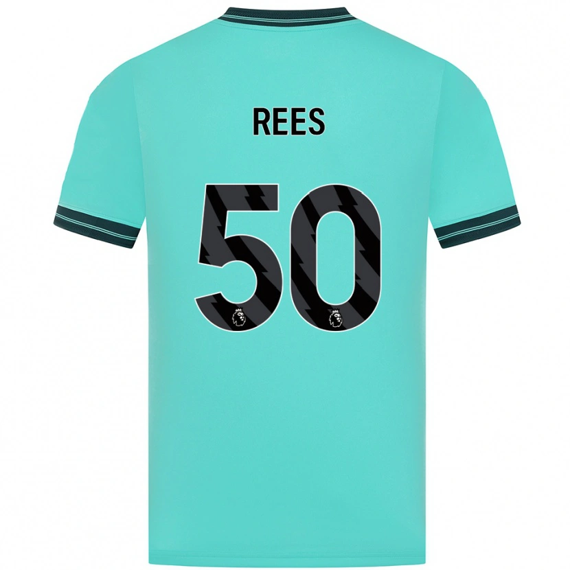 Danxen Enfant Maillot Mason Rees #50 Bleu Ciel Vert Tenues Extérieur 2025/26 T-Shirt