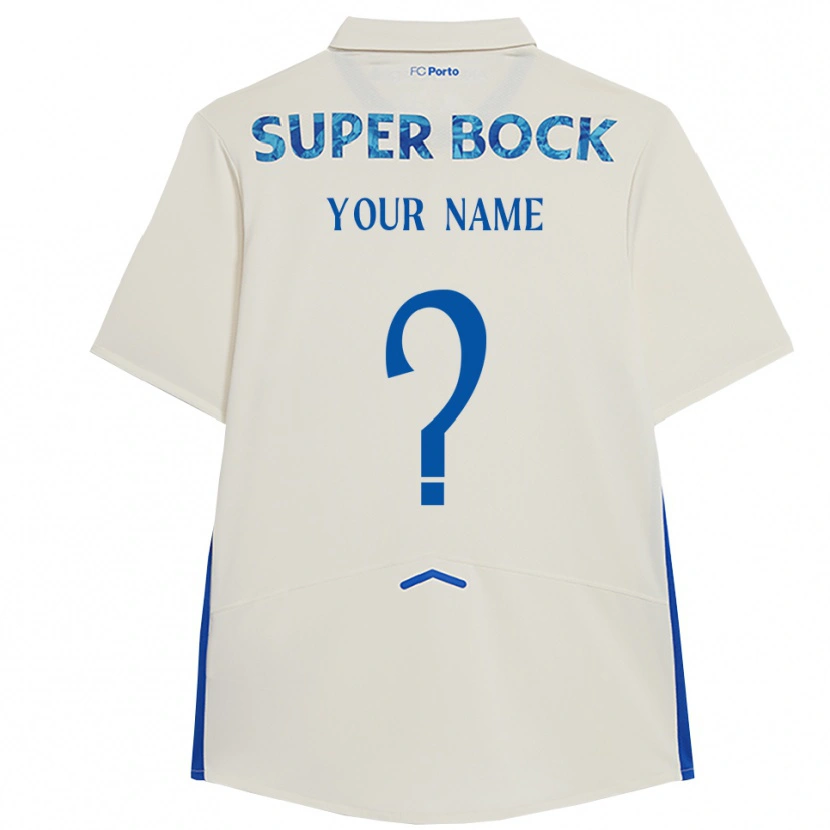 Danxen Enfant Maillot Votre Nom #0 Blanc Bleu Troisieme 2025/26 T-Shirt