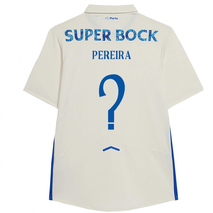 Danxen Enfant Maillot António Pereira #0 Blanc Bleu Troisieme 2025/26 T-Shirt
