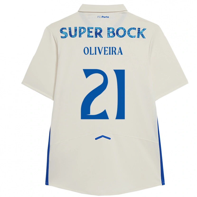 Danxen Enfant Maillot Gonçalo Oliveira #21 Blanc Bleu Troisieme 2025/26 T-Shirt