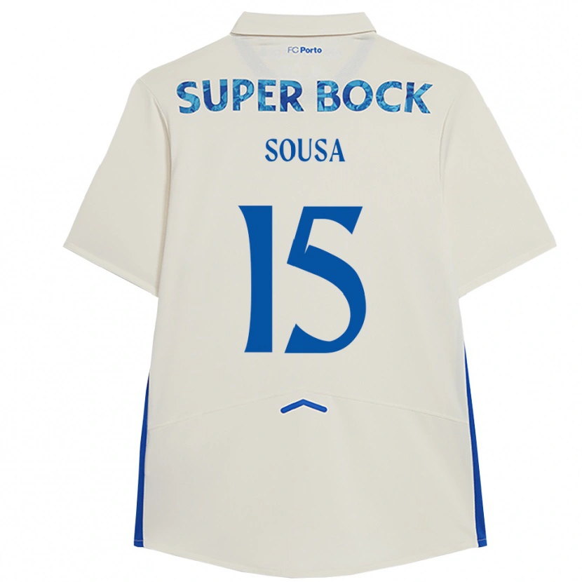 Danxen Enfant Maillot Vasco Sousa #15 Blanc Bleu Troisieme 2025/26 T-Shirt