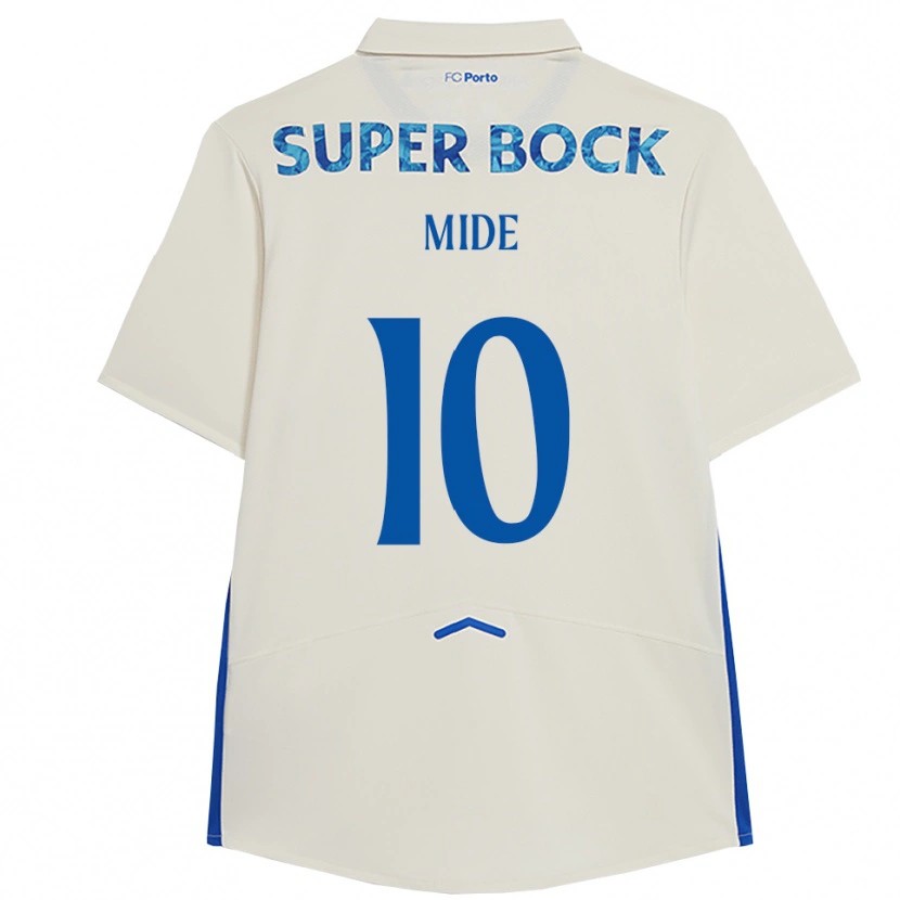 Danxen Enfant Maillot Mateus Mide #10 Blanc Bleu Troisieme 2025/26 T-Shirt