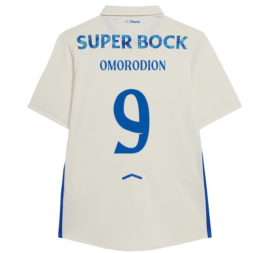 Danxen Enfant Maillot Samu Aghehowa #9 Blanc Bleu Troisieme 2025/26 T-Shirt
