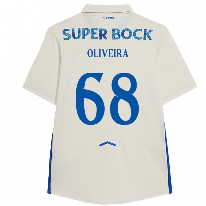 Danxen Enfant Maillot André Oliveira #68 Blanc Bleu Troisieme 2025/26 T-Shirt