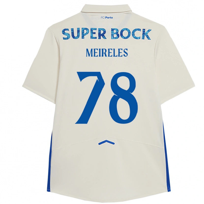 Danxen Enfant Maillot Jorge Meireles #78 Blanc Bleu Troisieme 2025/26 T-Shirt