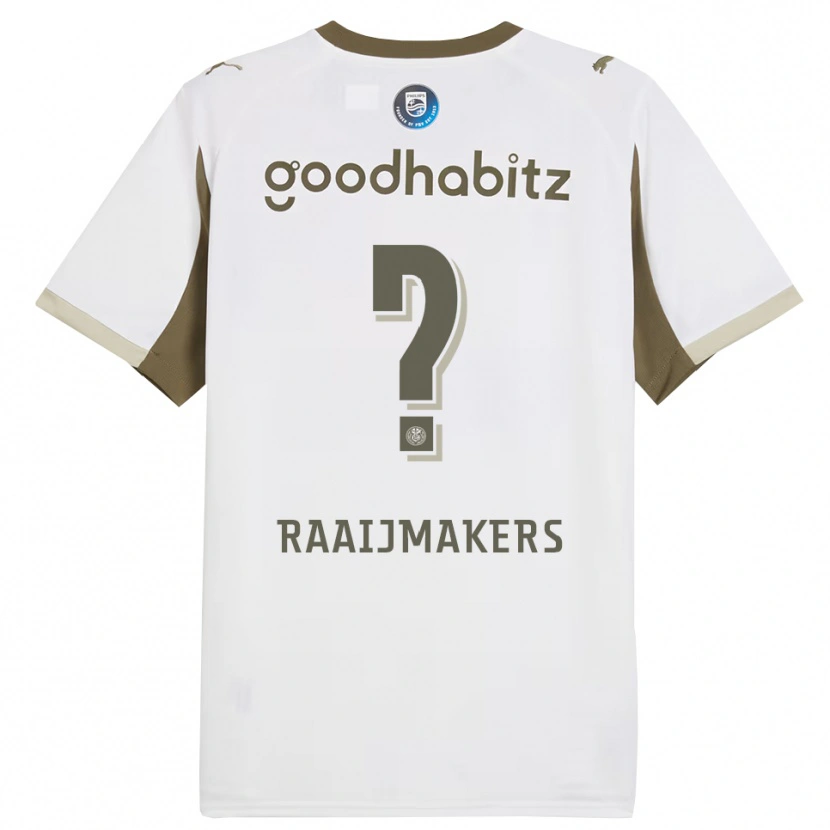 Danxen Enfant Maillot Lars Raaijmakers #0 Blanc Gris Troisieme 2025/26 T-Shirt