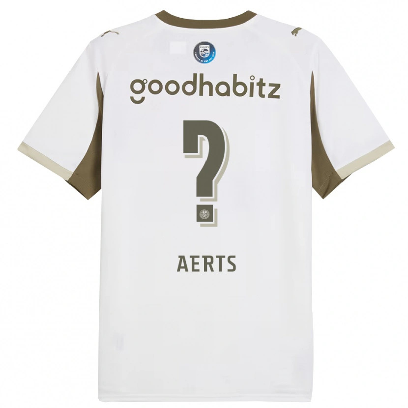 Danxen Enfant Maillot Jim Aerts #0 Blanc Gris Troisieme 2025/26 T-Shirt