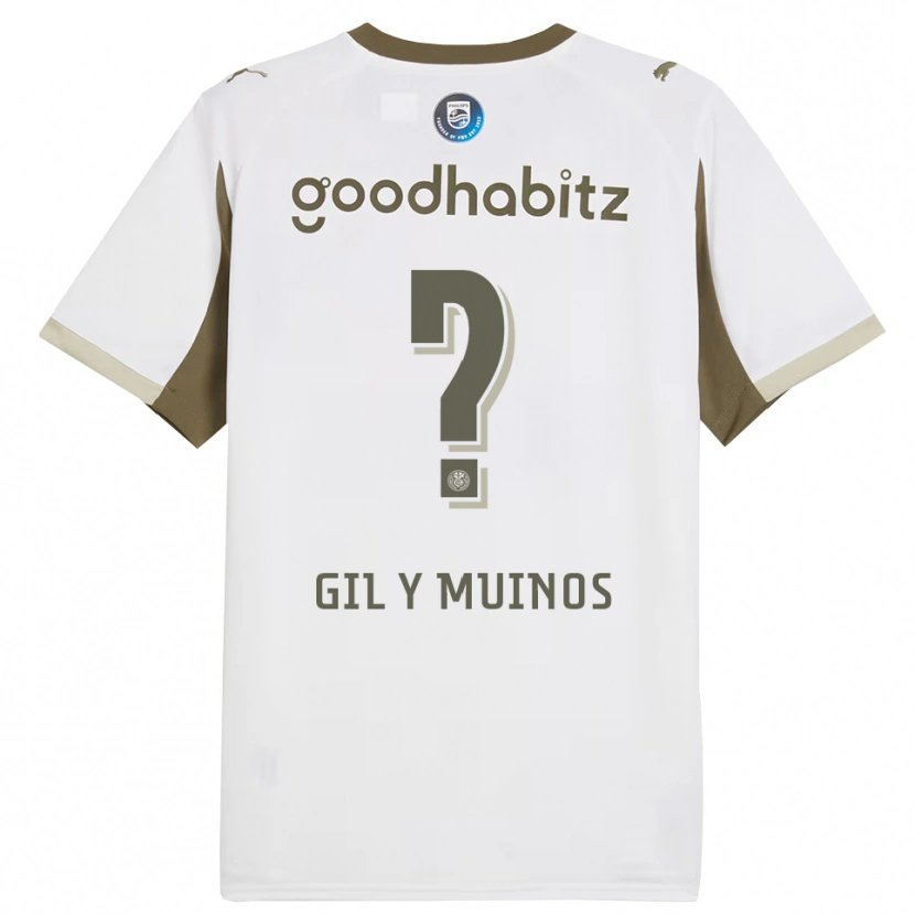 Danxen Enfant Maillot Yael Gil Y Muinos #0 Blanc Gris Troisieme 2025/26 T-Shirt