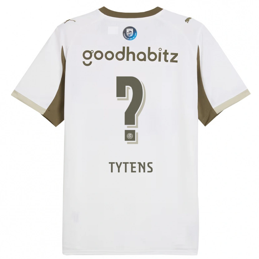 Danxen Enfant Maillot Renzo Tytens #0 Blanc Gris Troisieme 2025/26 T-Shirt