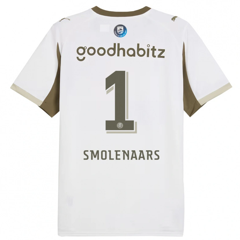 Danxen Enfant Maillot Tijn Smolenaars #1 Blanc Gris Troisieme 2025/26 T-Shirt
