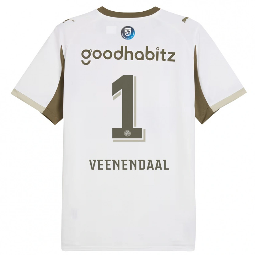 Danxen Enfant Maillot Sari Van Veenendaal #1 Blanc Gris Troisieme 2025/26 T-Shirt