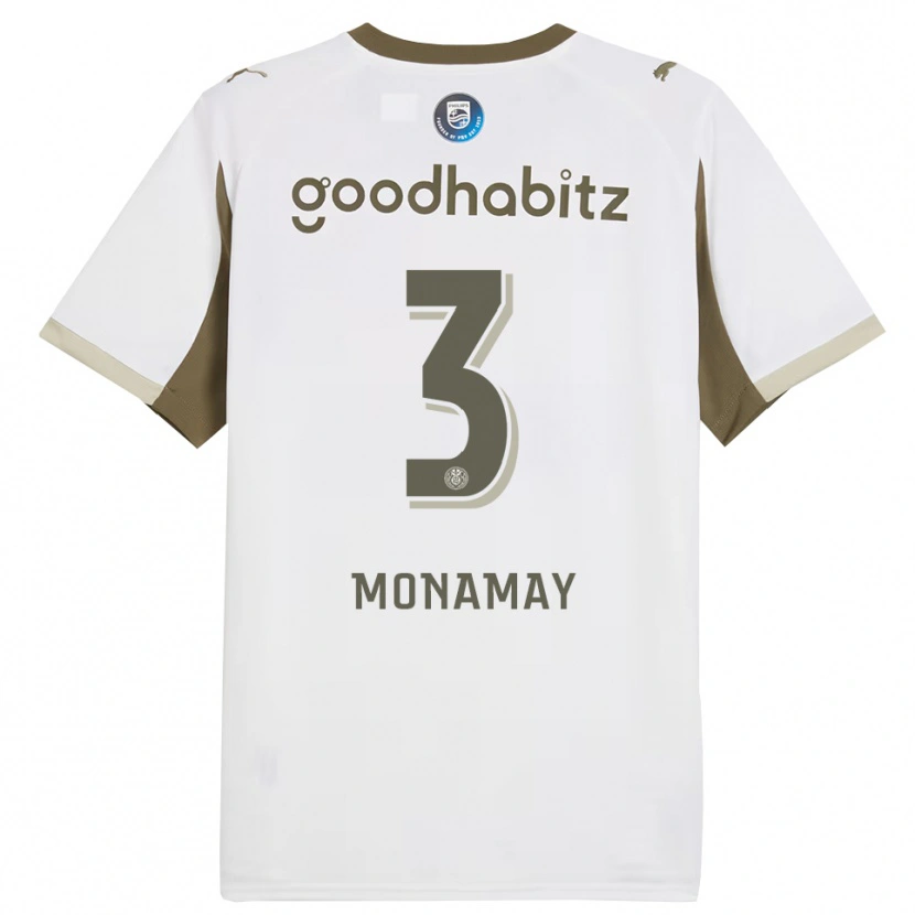 Danxen Enfant Maillot Madi Monamay #3 Blanc Gris Troisieme 2025/26 T-Shirt