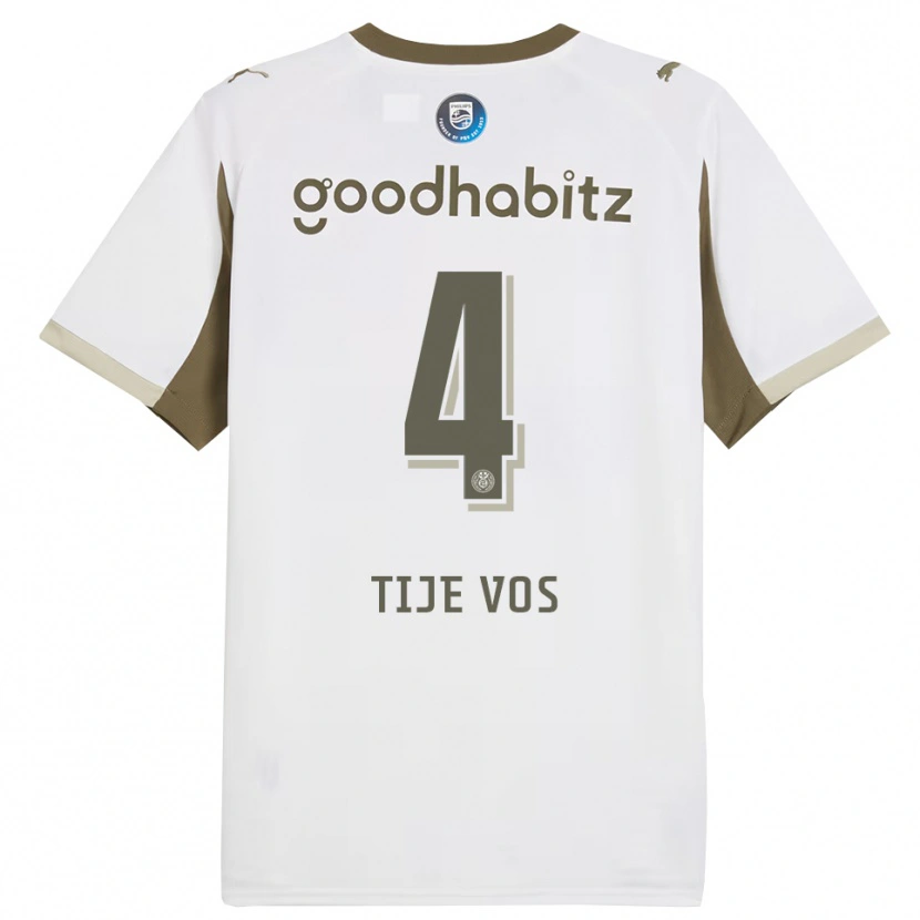 Danxen Enfant Maillot Tije Vos #4 Blanc Gris Troisieme 2025/26 T-Shirt