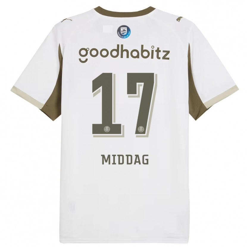 Danxen Enfant Maillot Isai Middag #17 Blanc Gris Troisieme 2025/26 T-Shirt