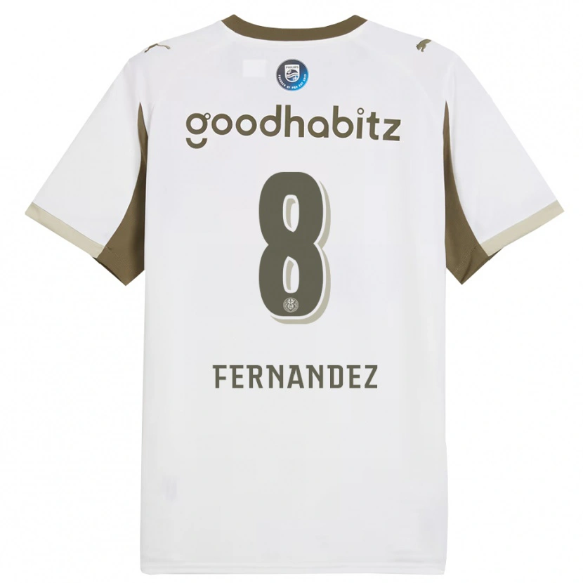 Danxen Enfant Maillot Noah Fernandez #8 Blanc Gris Troisieme 2025/26 T-Shirt