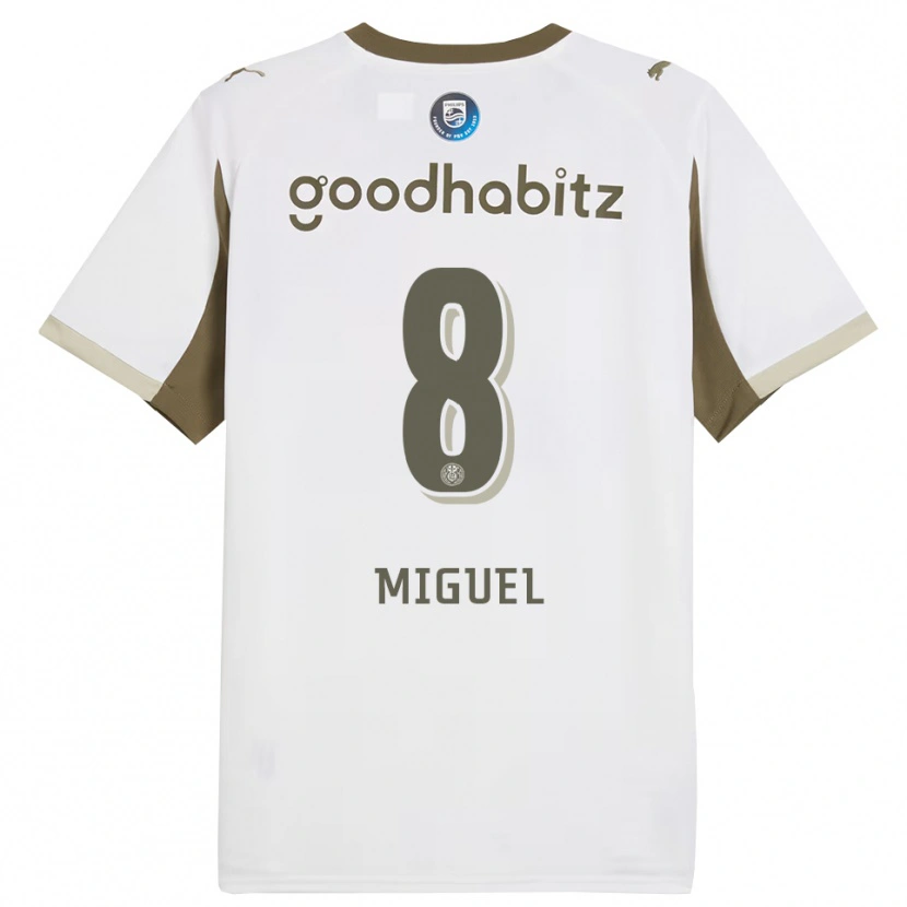 Danxen Enfant Maillot Yani Miguel #8 Blanc Gris Troisieme 2025/26 T-Shirt