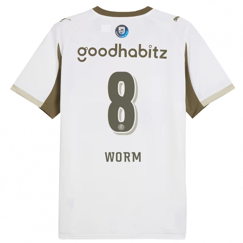 Danxen Enfant Maillot Siri Worm #8 Blanc Gris Troisieme 2025/26 T-Shirt
