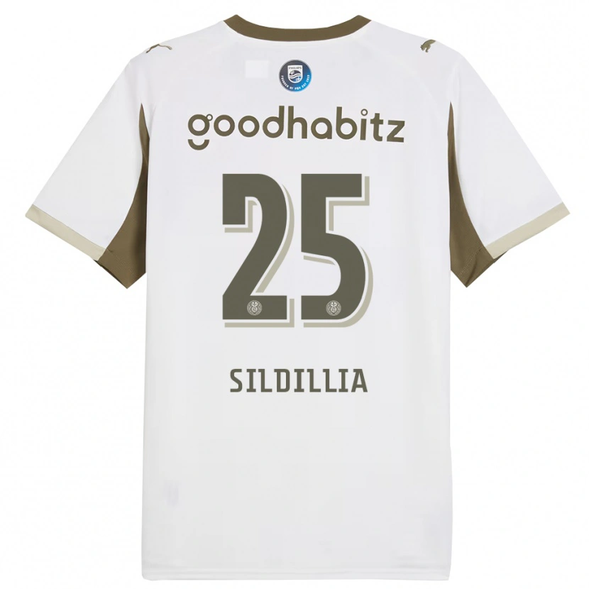 Danxen Enfant Maillot Kiliann Sildillia #25 Blanc Gris Troisieme 2025/26 T-Shirt
