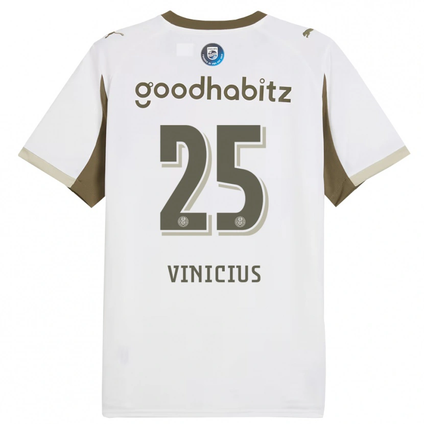 Danxen Enfant Maillot Carlos Vinicius #25 Blanc Gris Troisieme 2025/26 T-Shirt
