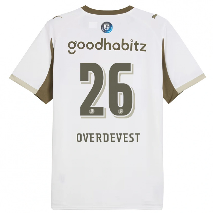 Danxen Enfant Maillot Marco Overdevest #26 Blanc Gris Troisieme 2025/26 T-Shirt