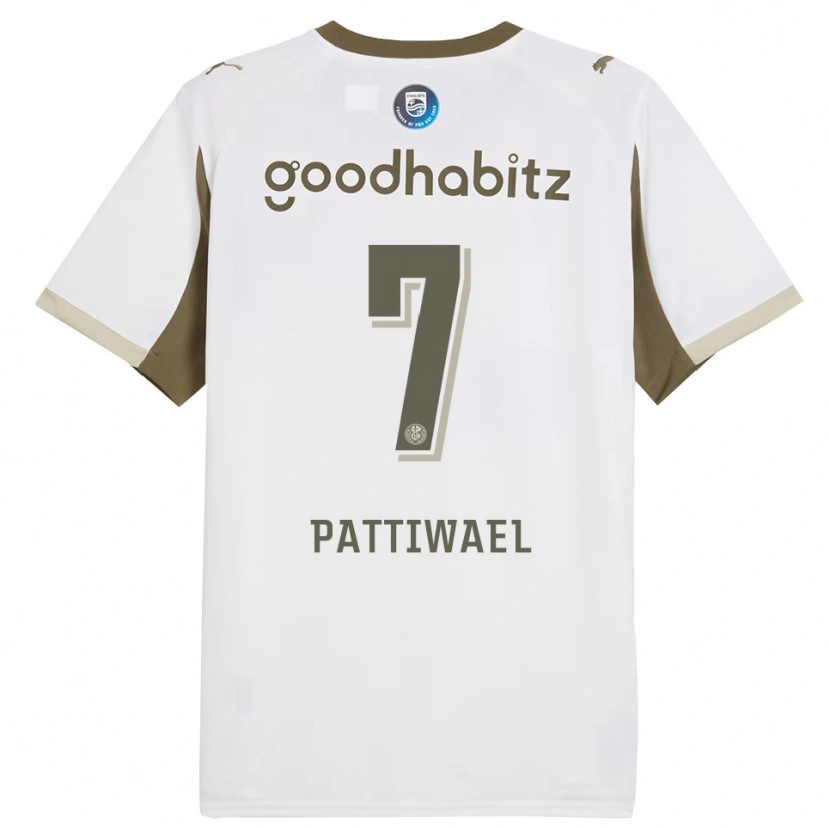 Danxen Enfant Maillot Naomi Pattiwael #7 Blanc Gris Troisieme 2025/26 T-Shirt