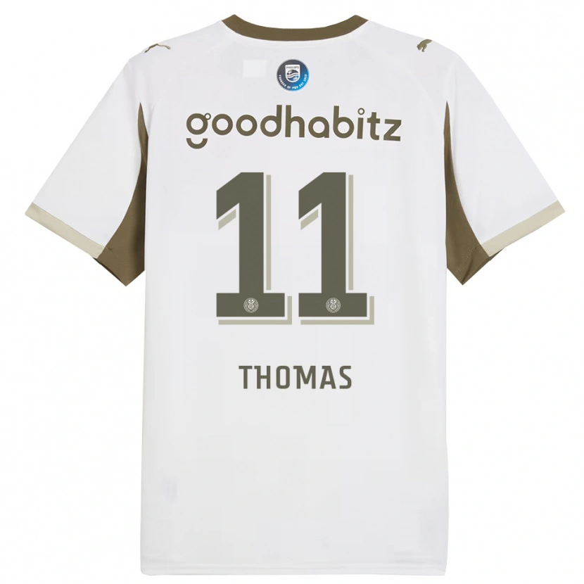 Danxen Enfant Maillot Ayodele Thomas #11 Blanc Gris Troisieme 2025/26 T-Shirt