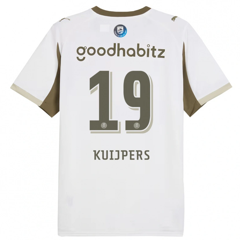 Danxen Enfant Maillot Jeslynn Kuijpers #19 Blanc Gris Troisieme 2025/26 T-Shirt