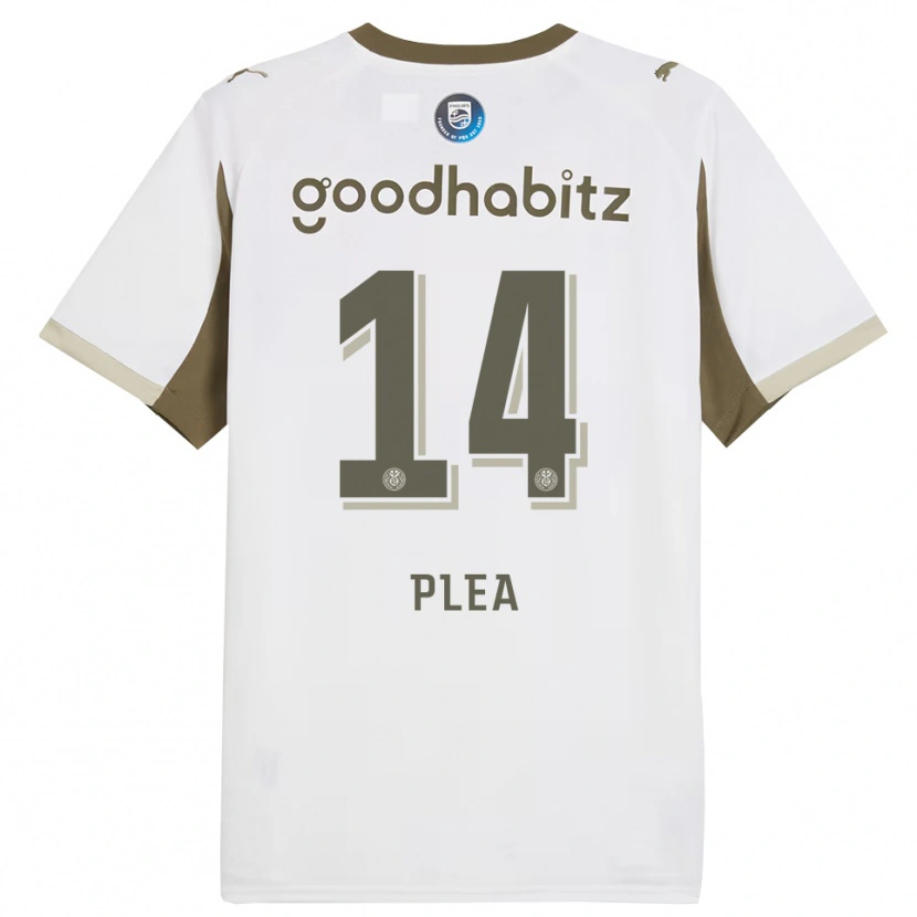 Danxen Enfant Maillot Alassane Pléa #14 Blanc Gris Troisieme 2025/26 T-Shirt