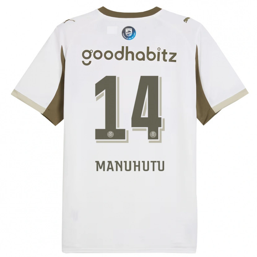 Danxen Enfant Maillot Rivas Manuhutu #14 Blanc Gris Troisieme 2025/26 T-Shirt