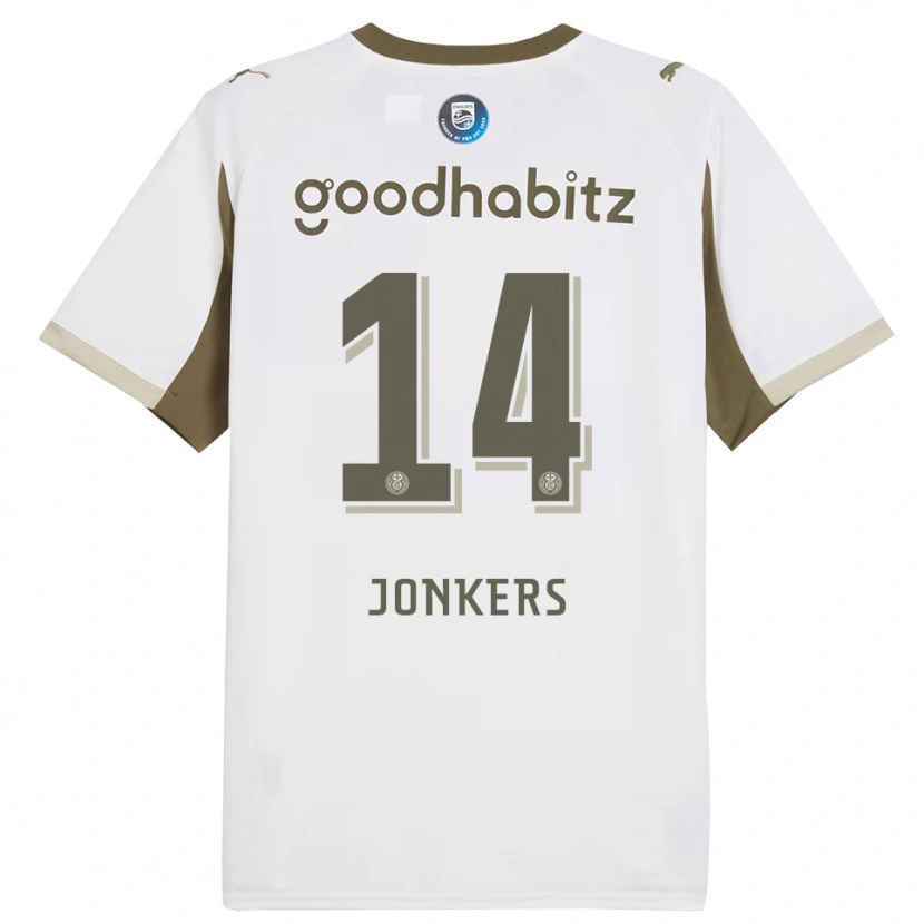 Danxen Enfant Maillot Brent Jonkers #14 Blanc Gris Troisieme 2025/26 T-Shirt