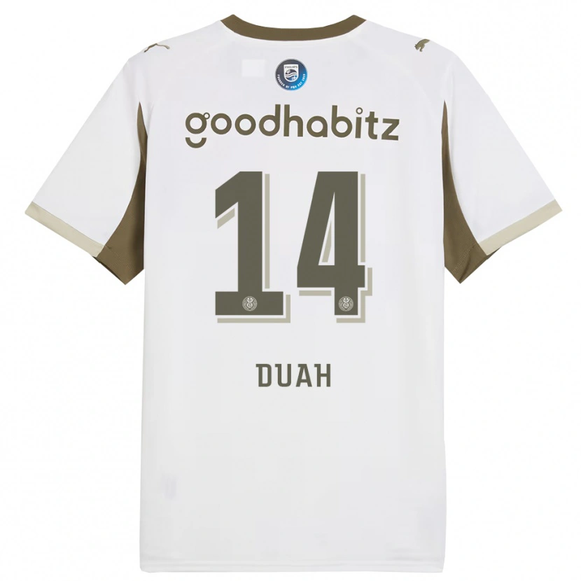 Danxen Enfant Maillot King Duah #14 Blanc Gris Troisieme 2025/26 T-Shirt