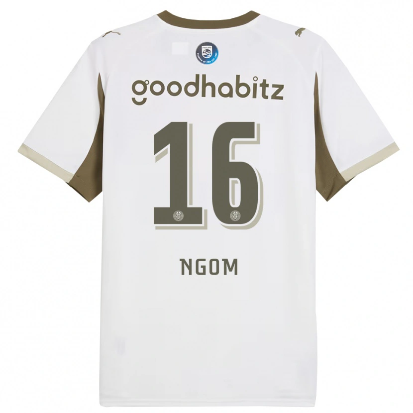 Danxen Enfant Maillot Khadim Ngom #16 Blanc Gris Troisieme 2025/26 T-Shirt