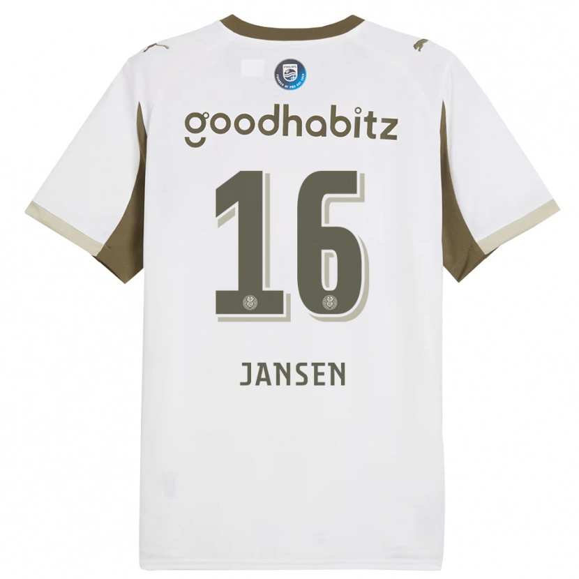Danxen Enfant Maillot Sem Jansen #16 Blanc Gris Troisieme 2025/26 T-Shirt