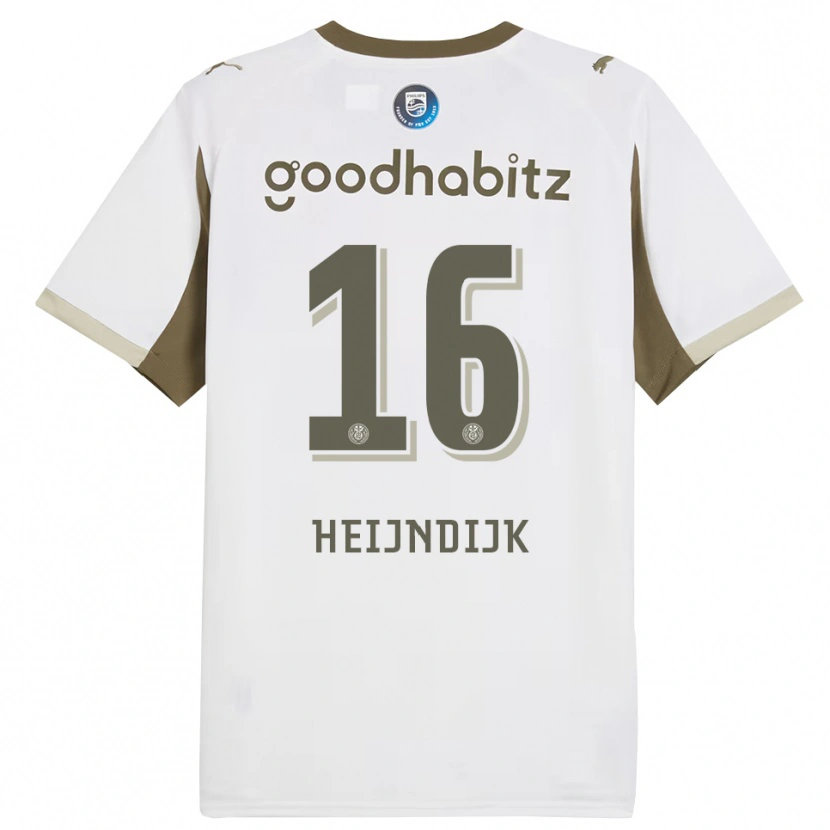 Danxen Enfant Maillot Bram Heijndijk #16 Blanc Gris Troisieme 2025/26 T-Shirt
