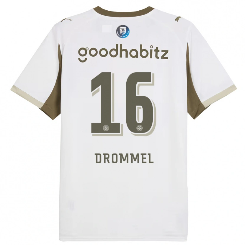 Danxen Enfant Maillot Joel Drommel #16 Blanc Gris Troisieme 2025/26 T-Shirt