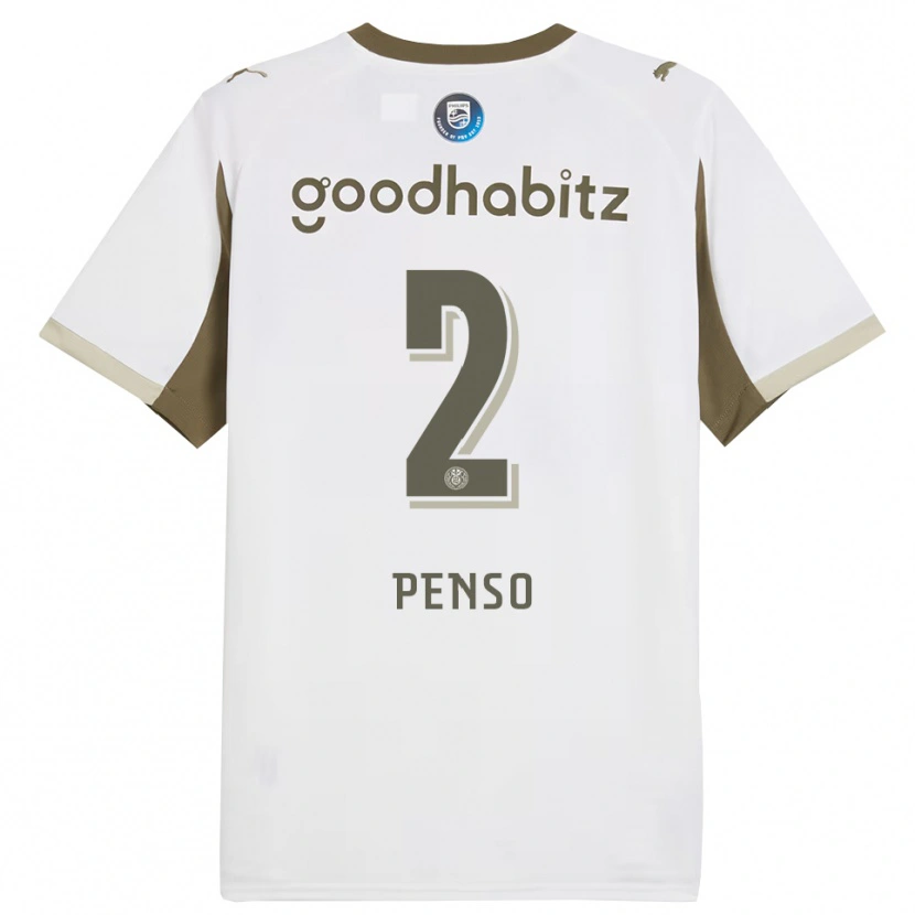 Danxen Enfant Maillot Kyano Penso #2 Blanc Gris Troisieme 2025/26 T-Shirt
