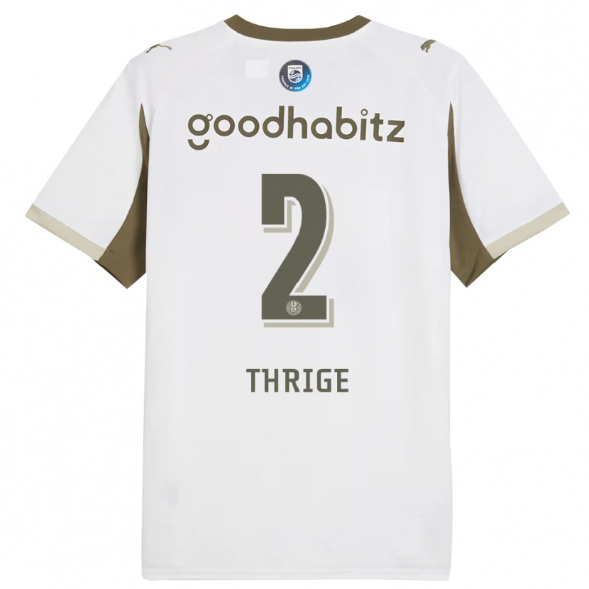 Danxen Enfant Maillot Sara Thrige #2 Blanc Gris Troisieme 2025/26 T-Shirt