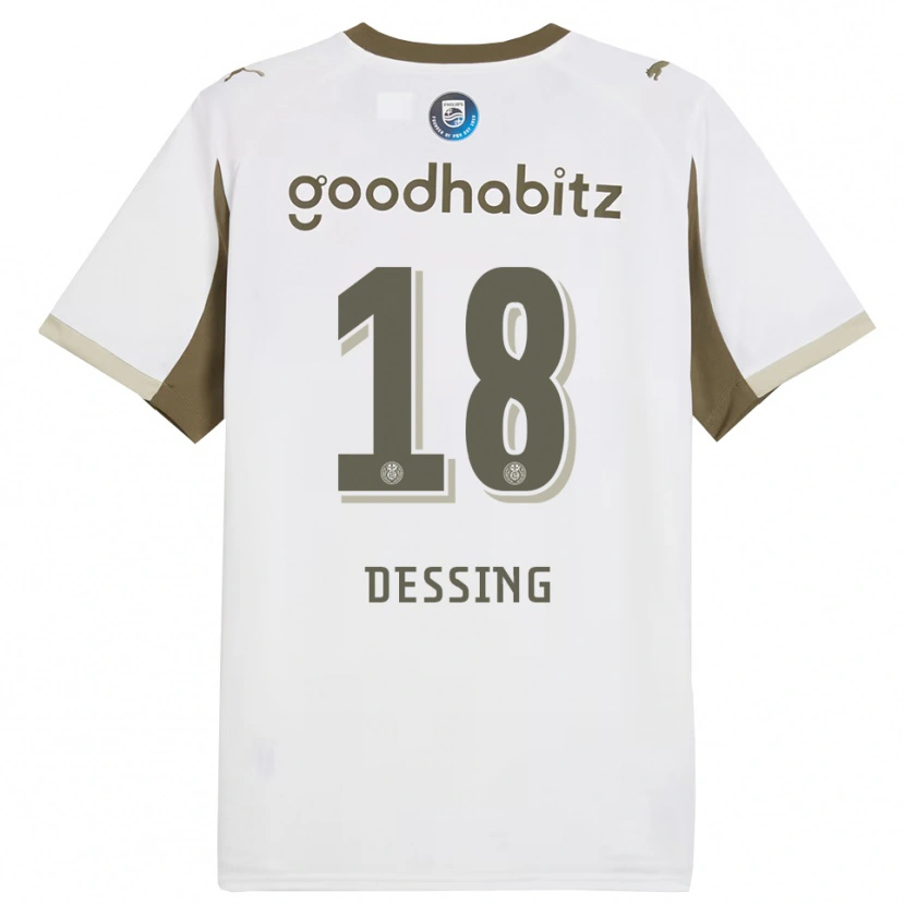 Danxen Enfant Maillot Shanique Dessing #18 Blanc Gris Troisieme 2025/26 T-Shirt