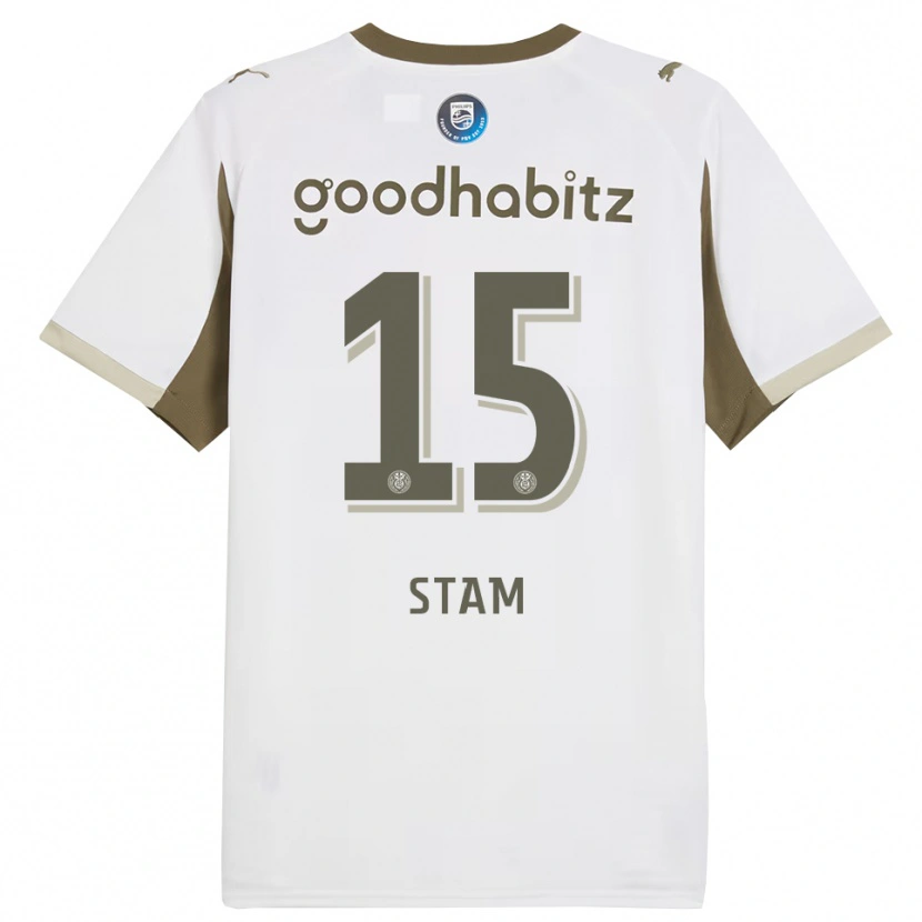 Danxen Enfant Maillot Dyran Stam #15 Blanc Gris Troisieme 2025/26 T-Shirt