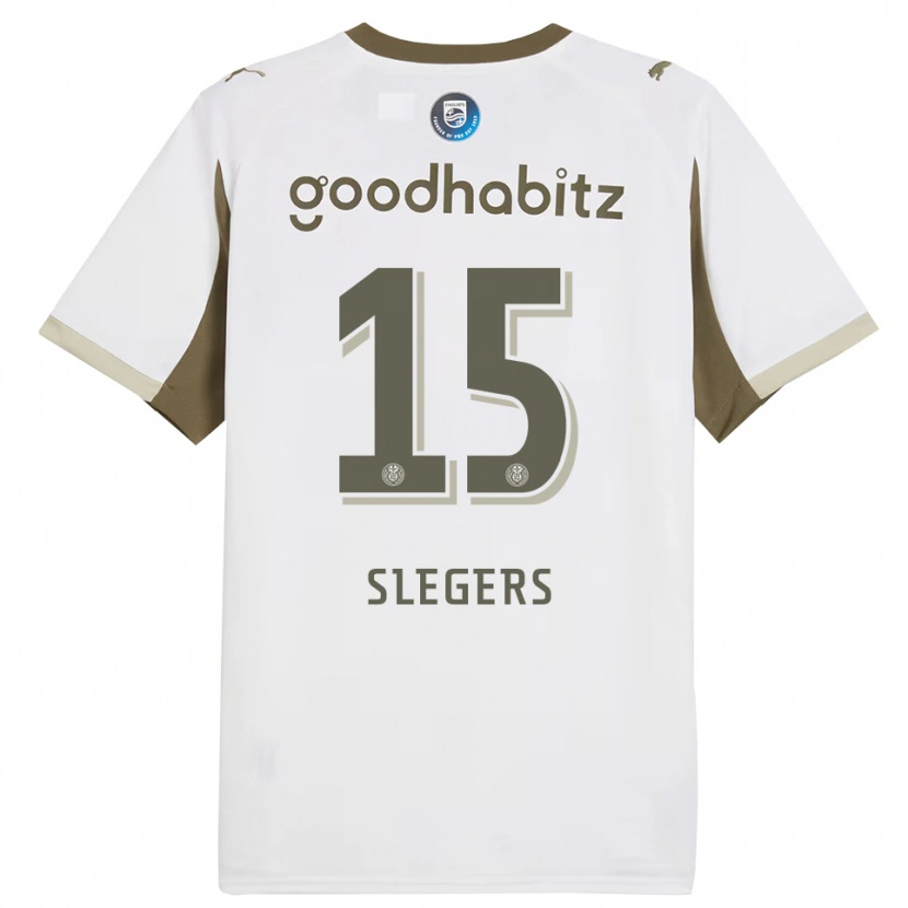 Danxen Enfant Maillot Kor Slegers #15 Blanc Gris Troisieme 2025/26 T-Shirt