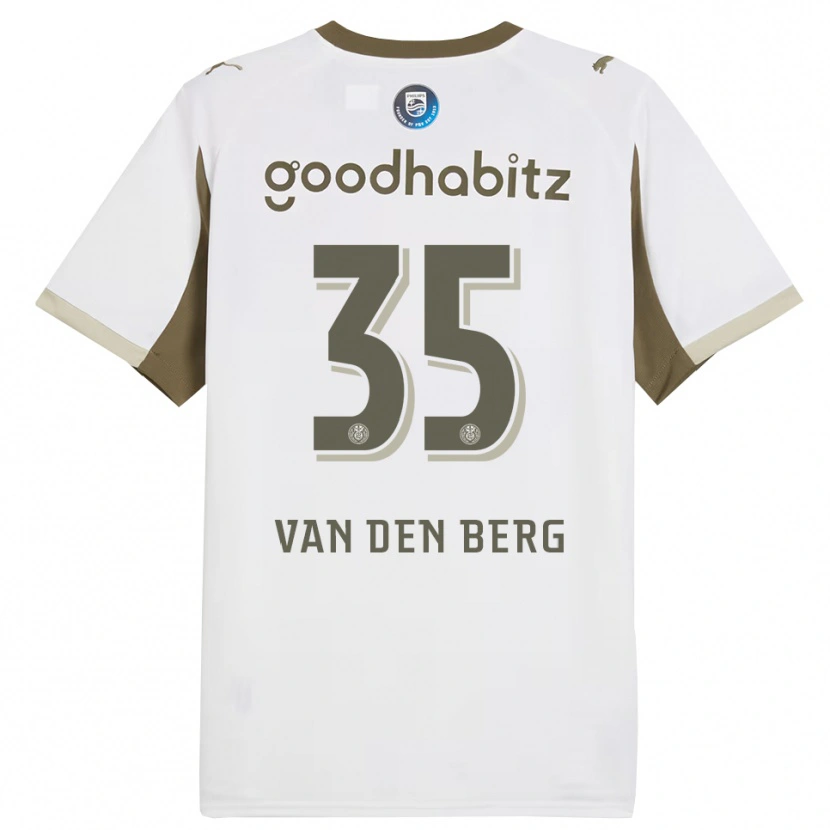 Danxen Enfant Maillot Joel Van Den Berg #35 Blanc Gris Troisieme 2025/26 T-Shirt