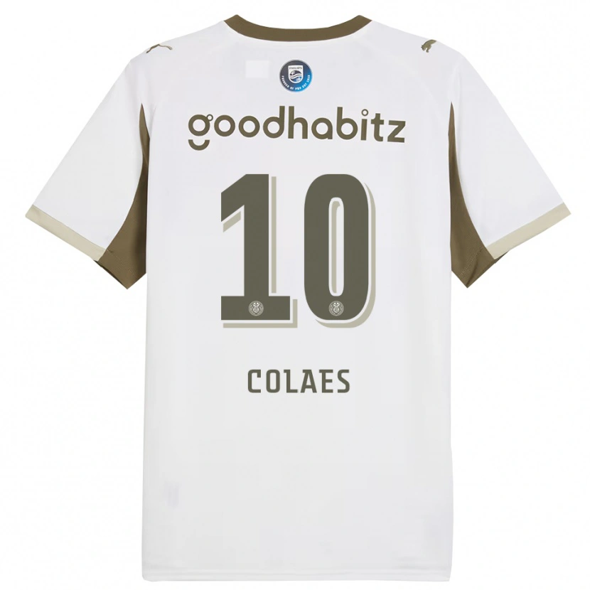 Danxen Enfant Maillot Jonas Colaes #10 Blanc Gris Troisieme 2025/26 T-Shirt