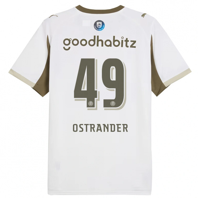 Danxen Enfant Maillot William Ostrander #49 Blanc Gris Troisieme 2025/26 T-Shirt