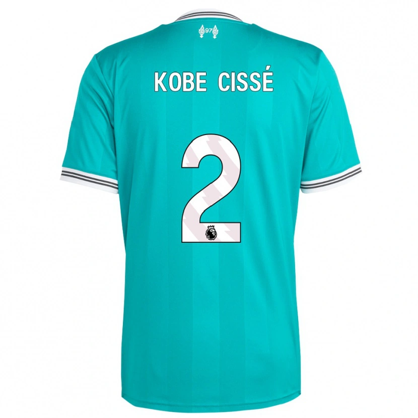 Danxen Enfant Maillot Prince Kobe Cissé #2 Vert Blanc Troisieme 2025/26 T-Shirt
