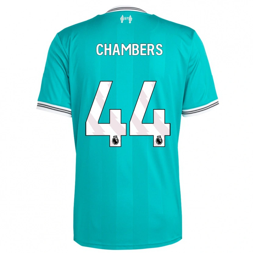 Danxen Enfant Maillot Luke Chambers #44 Vert Blanc Troisieme 2025/26 T-Shirt