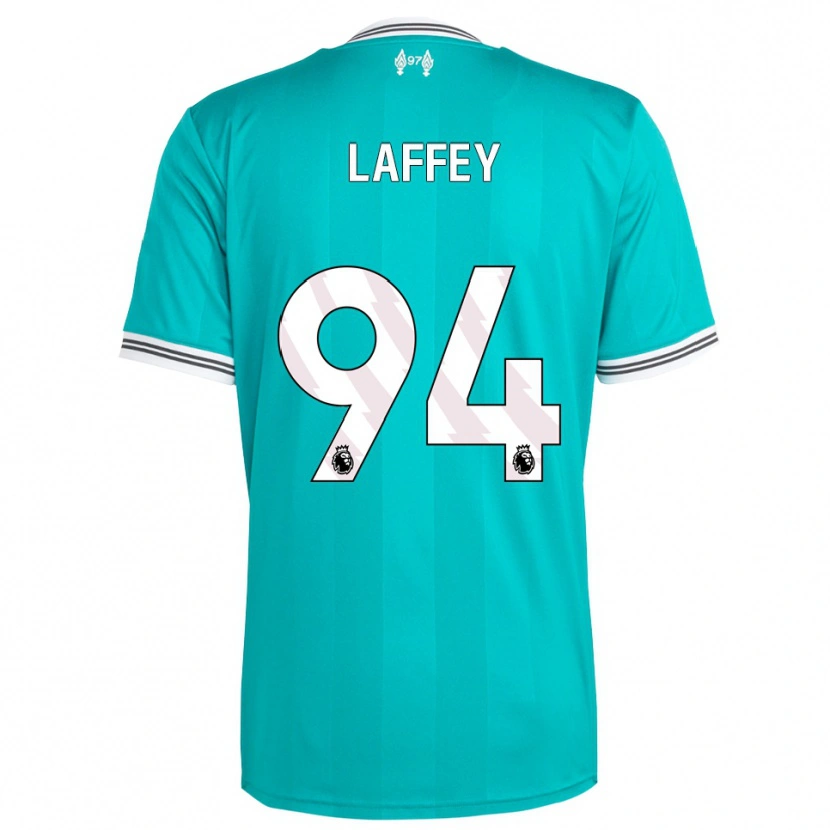 Danxen Enfant Maillot Michael Laffey #94 Vert Blanc Troisieme 2025/26 T-Shirt