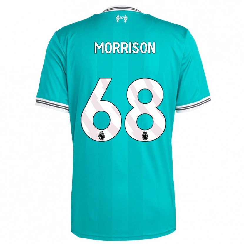 Danxen Enfant Maillot Kieran Morrison #68 Vert Blanc Troisieme 2025/26 T-Shirt